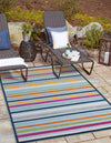 Bahama Breeze Outdoor Collection Area Rug -  Exuma Rectangle Blue  lifestyle 24