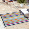 Bahama Breeze Outdoor Collection Area Rug -  Exuma Square Blue  lifestyle 100