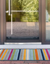 Bahama Breeze Outdoor Collection Area Rug -  Exuma Runner Blue  lifestyle 171