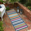 Bahama Breeze Outdoor Collection Area Rug -  Exuma Runner Blue  lifestyle 102