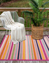 Bahama Breeze Outdoor Collection Area Rug -  Exuma Rectangle Pink  lifestyle 25