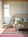 Bahama Breeze Outdoor Collection Area Rug -  Exuma Square Pink  lifestyle 131