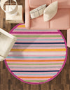 Bahama Breeze Outdoor Collection Area Rug -  Exuma Round Pink  lifestyle 172