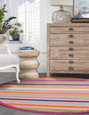Bahama Breeze Outdoor Collection Area Rug -  Exuma Round Pink  lifestyle 192