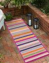 Bahama Breeze Outdoor Collection Area Rug -  Exuma Runner Pink  lifestyle 44