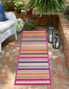 Bahama Breeze Outdoor Collection Area Rug -  Exuma Runner Pink  lifestyle 47