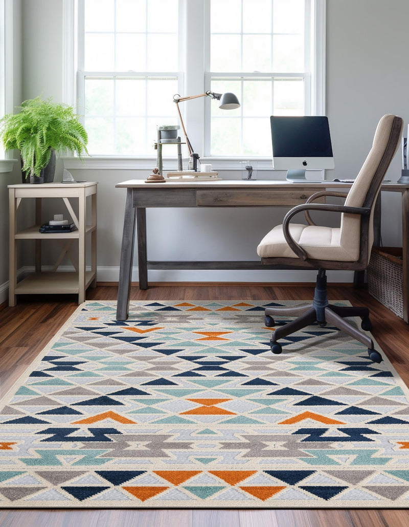 Bahama Breeze Outdoor Collection Area Rug -  Andros Rectangle Gray  lifestyle 5