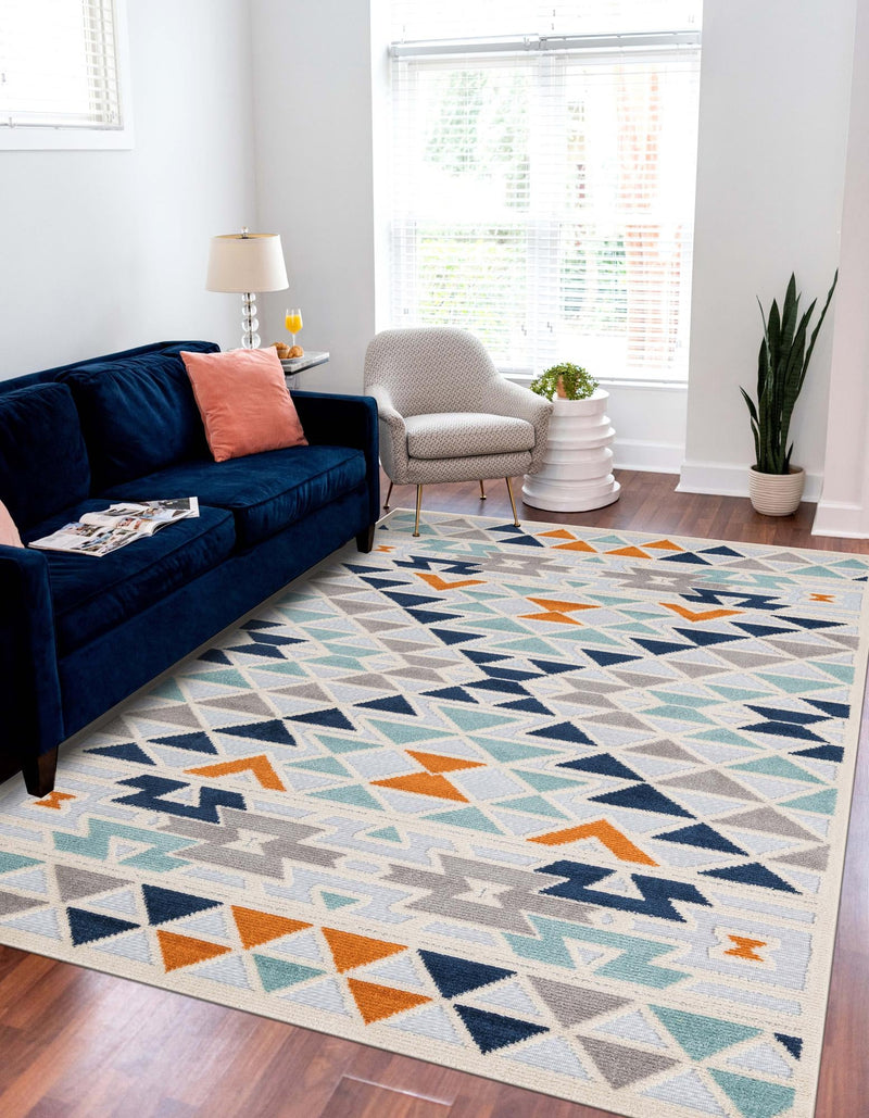Bahama Breeze Outdoor Collection Area Rug -  Andros Rectangle Gray  lifestyle 7
