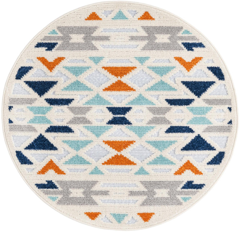 Bahama Breeze Outdoor Collection Area Rug -  Andros Round Gray  lifestyle 15