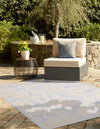 Bahama Breeze Outdoor Collection Area Rug -  Eleuthera Rectangle Gray  lifestyle 15