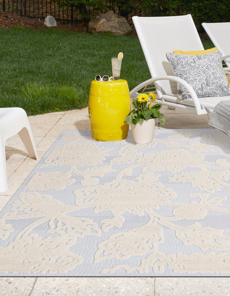 Bahama Breeze Outdoor Collection Area Rug -  Eleuthera Rectangle Gray  lifestyle 19