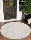 Bahama Breeze Outdoor Collection Area Rug -  Eleuthera Round Gray  lifestyle 76