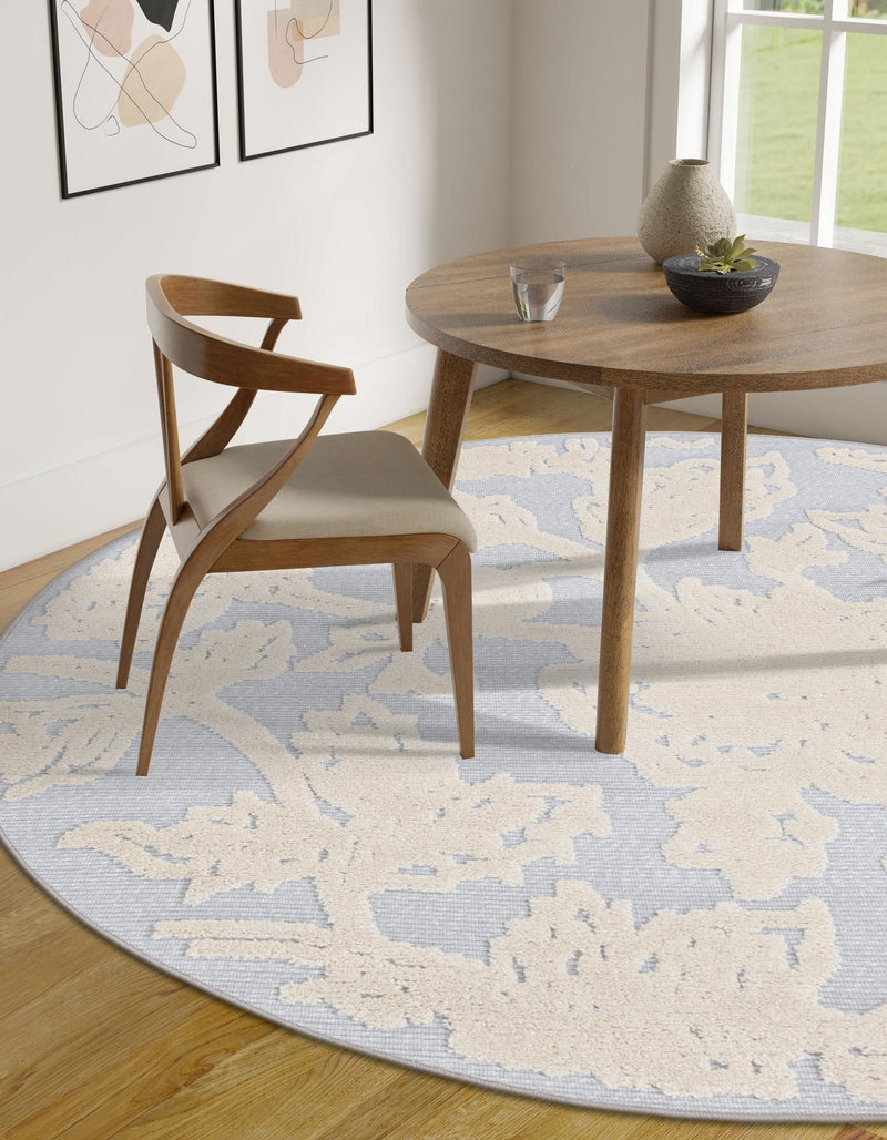 Bahama Breeze Outdoor Collection Area Rug -  Eleuthera Round Gray  lifestyle 88