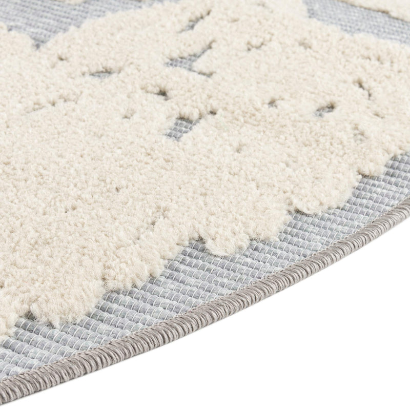 Bahama Breeze Outdoor Collection Area Rug -  Eleuthera Round Gray  lifestyle 53