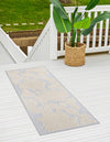 Bahama Breeze Outdoor Collection Area Rug -  Eleuthera Runner Gray  lifestyle 69
