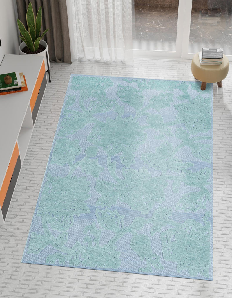 Bahama Breeze Outdoor Collection Area Rug -  Eleuthera Rectangle Navy Blue  lifestyle 10