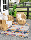 Bahama Breeze Outdoor Collection Area Rug -  Bimini Rectangle Gray  lifestyle 11