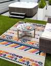 Bahama Breeze Outdoor Collection Area Rug -  Bimini Rectangle Gray  lifestyle 15