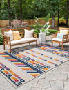 Bahama Breeze Outdoor Collection Area Rug -  Bimini Rectangle Gray  lifestyle 19