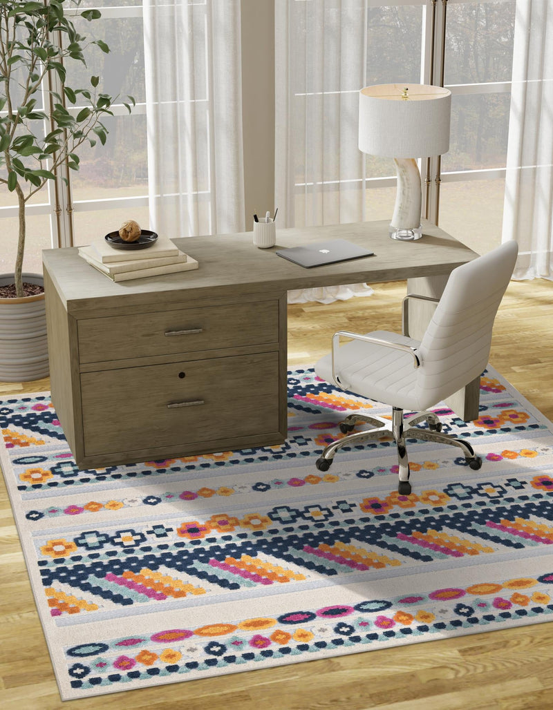 Bahama Breeze Outdoor Collection Area Rug -  Bimini Square Gray  lifestyle 102