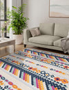 Bahama Breeze Outdoor Collection Area Rug -  Bimini Square Gray  lifestyle 130