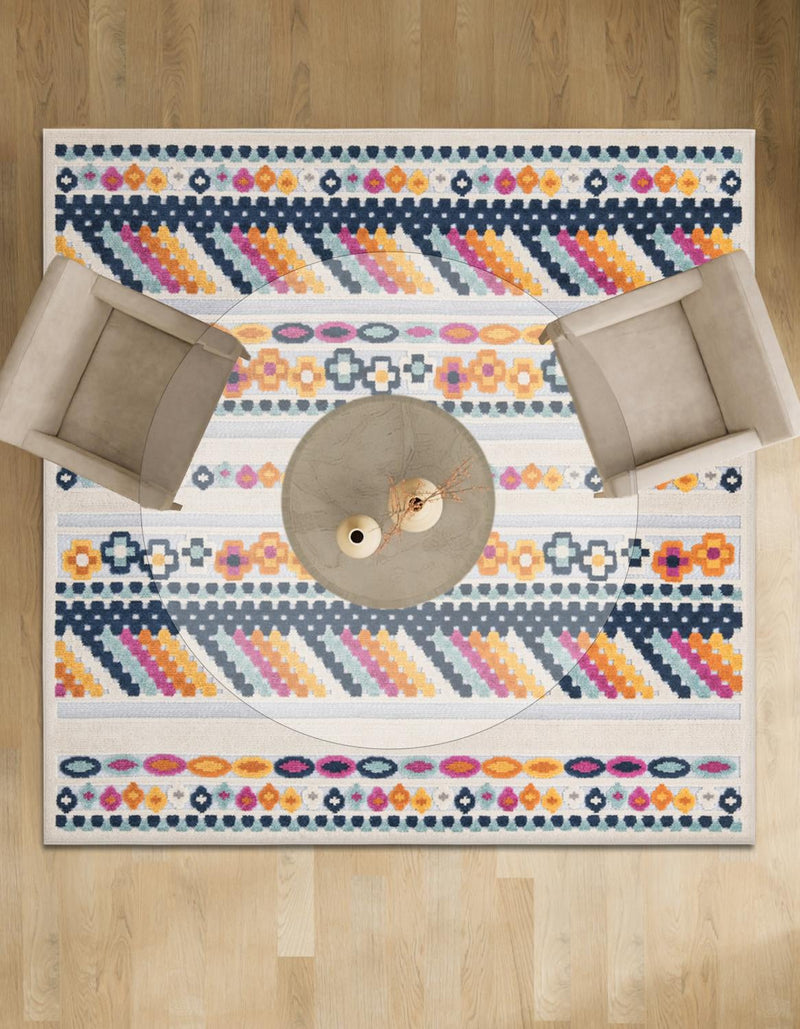 Bahama Breeze Outdoor Collection Area Rug -  Bimini Square Gray  lifestyle 144