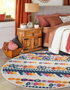 Bahama Breeze Outdoor Collection Area Rug -  Bimini Round Gray  lifestyle 95