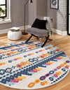 Bahama Breeze Outdoor Collection Area Rug -  Bimini Round Gray  lifestyle 105