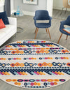 Bahama Breeze Outdoor Collection Area Rug -  Bimini Round Gray  lifestyle 115