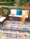 Bahama Breeze Outdoor Collection Area Rug -  Bimini Round Gray  lifestyle 120