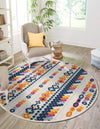 Bahama Breeze Outdoor Collection Area Rug -  Bimini Round Gray  lifestyle 125