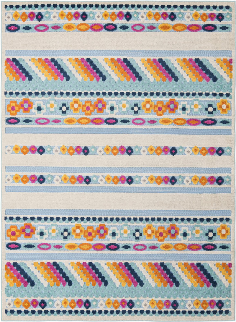 Bahama Breeze Outdoor Collection Area Rug -  Bimini Rectangle Blue  lifestyle 2