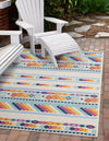 Bahama Breeze Outdoor Collection Area Rug -  Bimini Rectangle Blue  lifestyle 20
