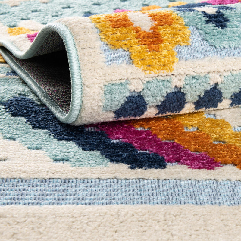 Bahama Breeze Outdoor Collection Area Rug -  Bimini Rectangle Blue  lifestyle 14