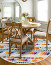 Bahama Breeze Outdoor Collection Area Rug -  Bimini Round Blue  lifestyle 117