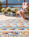 Bahama Breeze Outdoor Collection Area Rug -  Bimini Round Blue  lifestyle 122