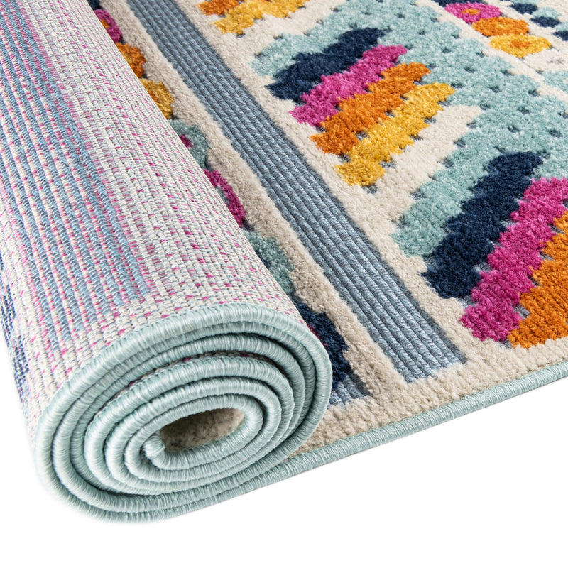 Bahama Breeze Outdoor Collection Area Rug -  Bimini Round Blue  lifestyle 94