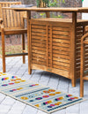 Bahama Breeze Outdoor Collection Area Rug -  Bimini Runner Blue  lifestyle 103