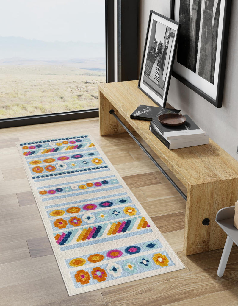 Bahama Breeze Outdoor Collection Area Rug -  Bimini Runner Blue  lifestyle 118
