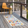 Bahama Breeze Outdoor Collection Area Rug -  Bimini Runner Blue  lifestyle 115
