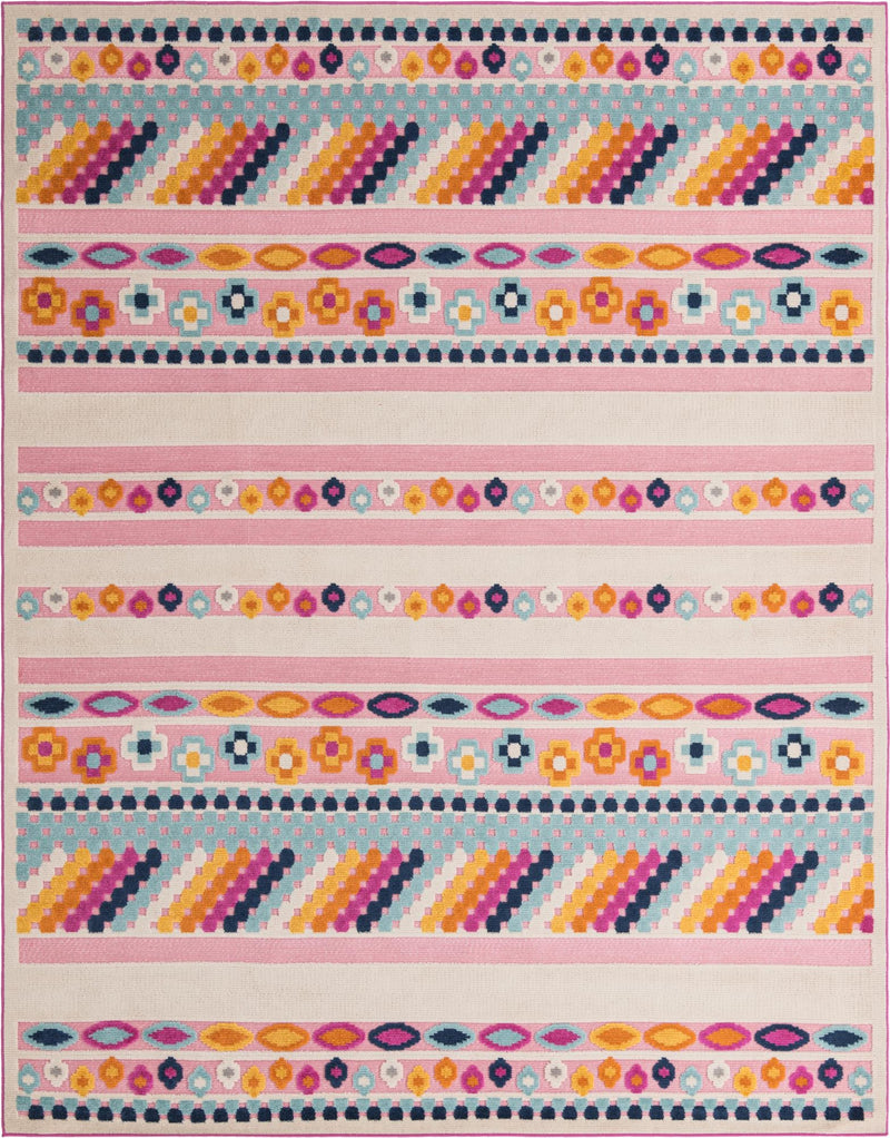 Bahama Breeze Outdoor Collection Area Rug -  Bimini Rectangle Pink  lifestyle 5