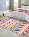 Bahama Breeze Outdoor Collection Area Rug -  Bimini Rectangle Pink  lifestyle 16