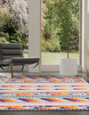 Bahama Breeze Outdoor Collection Area Rug -  Bimini Rectangle Pink  lifestyle 22