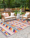 Bahama Breeze Outdoor Collection Area Rug -  Bimini Rectangle Pink  lifestyle 31