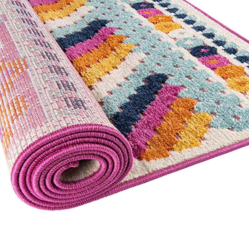 Bahama Breeze Outdoor Collection Area Rug -  Bimini Rectangle Pink  lifestyle 33