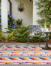 Bahama Breeze Outdoor Collection Area Rug -  Bimini Square Pink  lifestyle 138