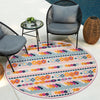 Bahama Breeze Outdoor Collection Area Rug -  Bimini Round Pink  lifestyle 82