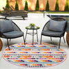 Bahama Breeze Outdoor Collection Area Rug -  Bimini Round Pink  lifestyle 91