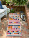 Bahama Breeze Outdoor Collection Area Rug -  Bimini Runner Pink  lifestyle 56