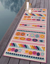 Bahama Breeze Outdoor Collection Area Rug -  Bimini Runner Pink  lifestyle 94